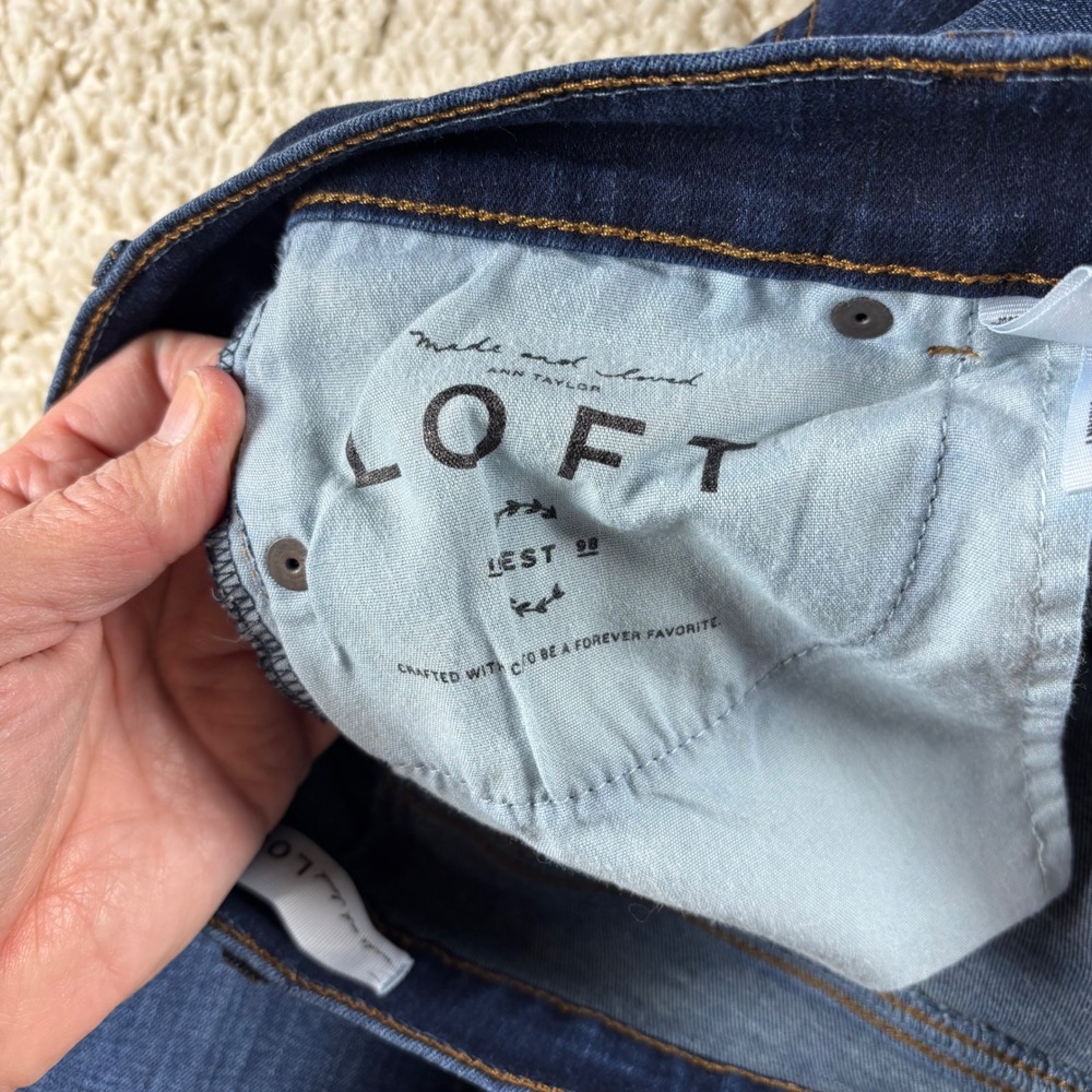 LOFT Modern Skinny Dark Wash Jeans Women's Size 6 28 - Picture 5 of 12